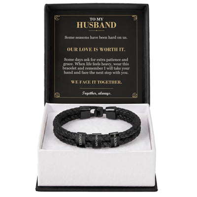 Load image into Gallery viewer, To My Husband, Our Love Is Worth It - Personalized Name Bracelet
