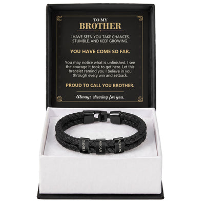 Load image into Gallery viewer, To My Brother, You Have Come So Far - Personalized Name Bracelet
