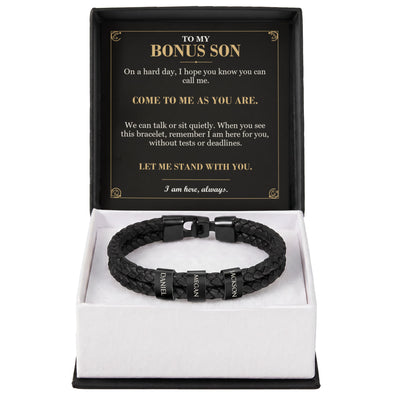 Load image into Gallery viewer, To My Bonus Son, Come to Me as You Are - Personalized Name Bracelet
