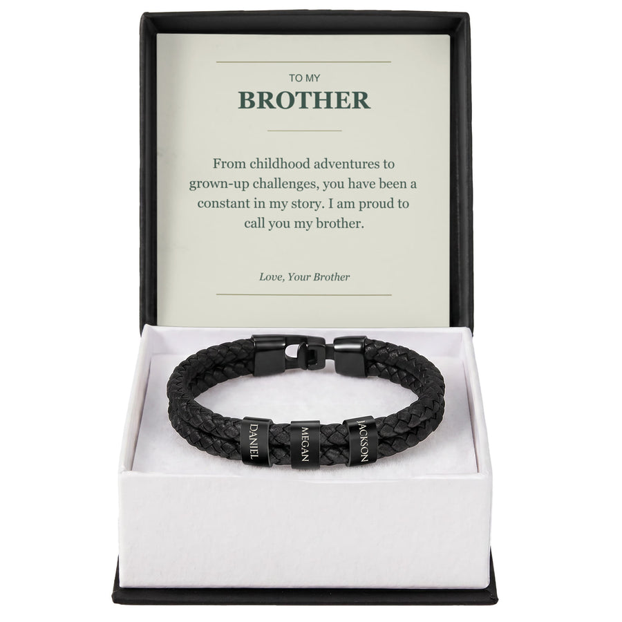 To My Brother, A Constant in My Story - Personalized Name Bracelet