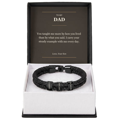 Load image into Gallery viewer, To My Dad, Your Steady Example - Personalized Name Bracelet
