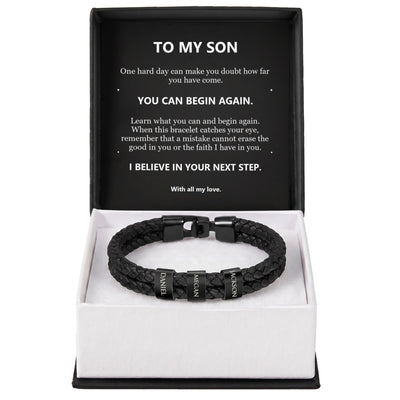 Load image into Gallery viewer, To My Son Bracelet – Believe in Your Next Step
