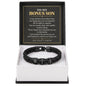 To My Bonus Son Personalized Name Bracelet - Proud to Call You Family