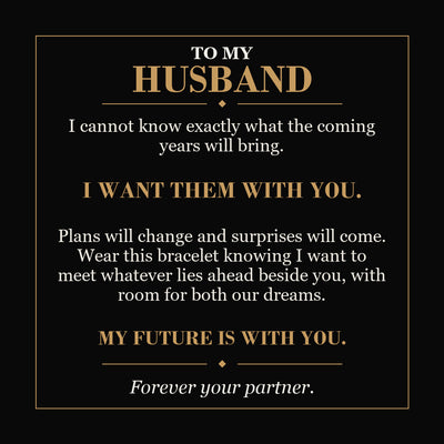 Load image into Gallery viewer, To My Husband, My Future Is with You - Personalized Name Bracelet
