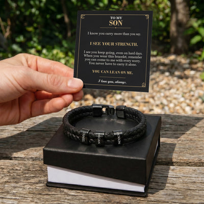 Load image into Gallery viewer, To My Son Bracelet – A Reminder of Your Strength
