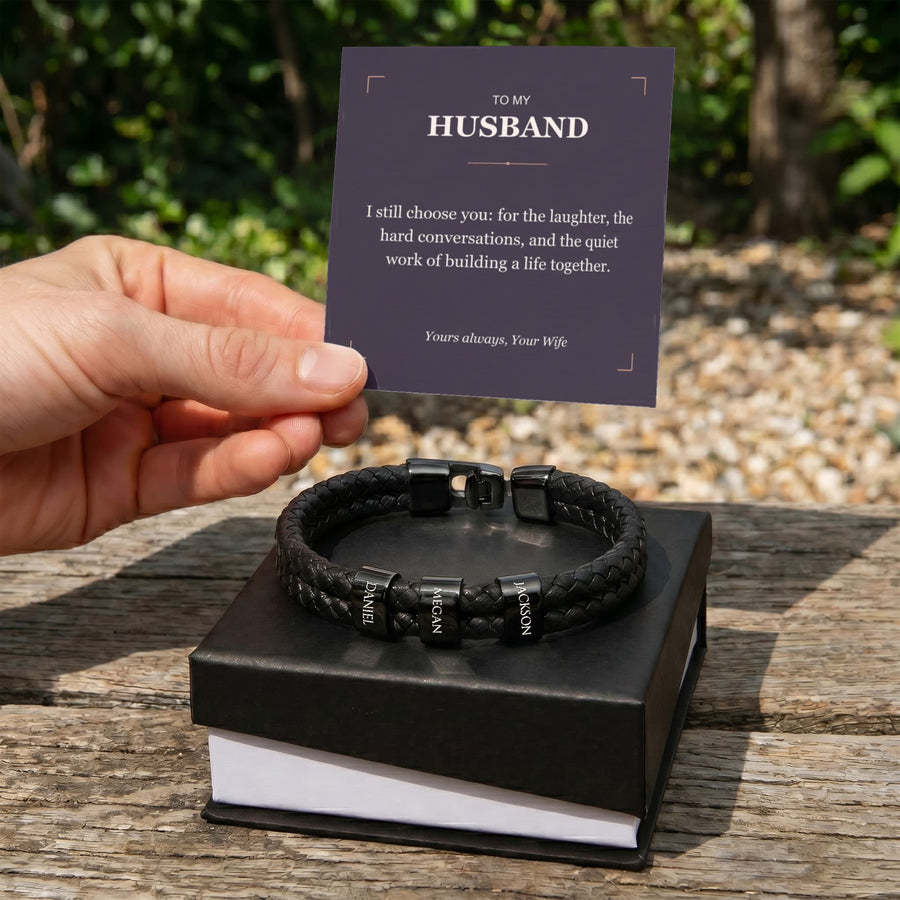 To My Husband, I Still Choose You - Personalized Name Bracelet