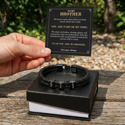 Load image into Gallery viewer, To My Brother, You Are Part of My Story - Personalized Name Bracelet
