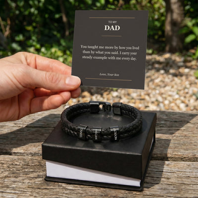 Load image into Gallery viewer, To My Dad, Your Steady Example - Personalized Name Bracelet
