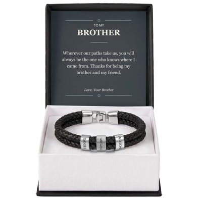 Load image into Gallery viewer, To My Brother, My Brother and My Friend - Personalized Name Bracelet

