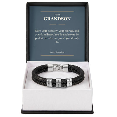 Load image into Gallery viewer, To My Grandson, You Already Make Me Proud - Personalized Name Bracelet
