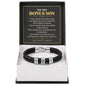 To My Bonus Son Personalized Name Bracelet - Proud to Call You Family