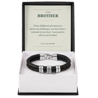 Load image into Gallery viewer, To My Brother, A Constant in My Story - Personalized Name Bracelet
