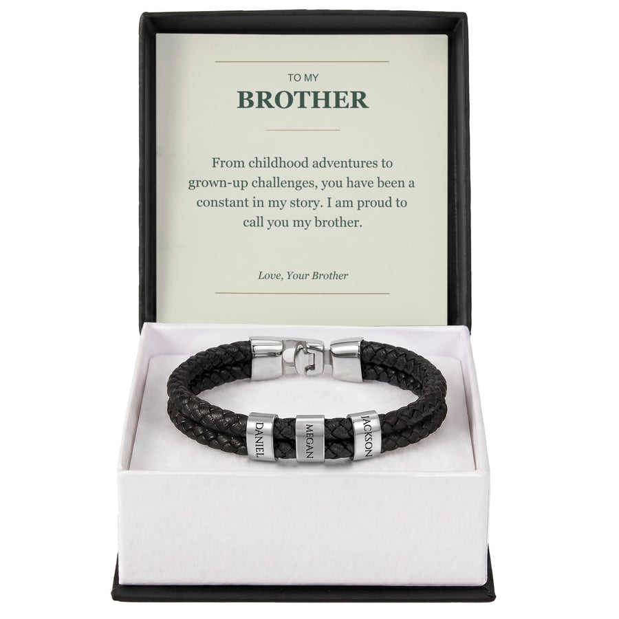 To My Brother, A Constant in My Story - Personalized Name Bracelet