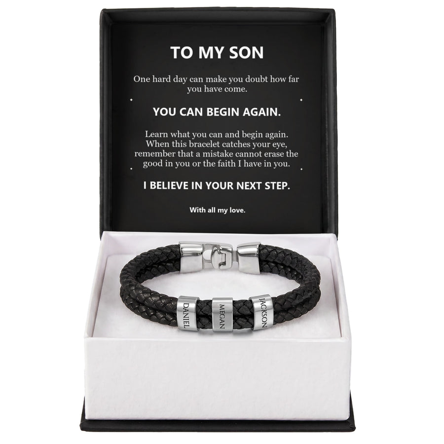 To My Son Bracelet – Believe in Your Next Step