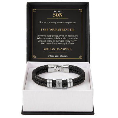 Load image into Gallery viewer, To My Son Bracelet – A Reminder of Your Strength
