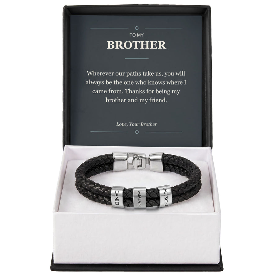 To My Brother, My Brother and My Friend - Personalized Name Bracelet