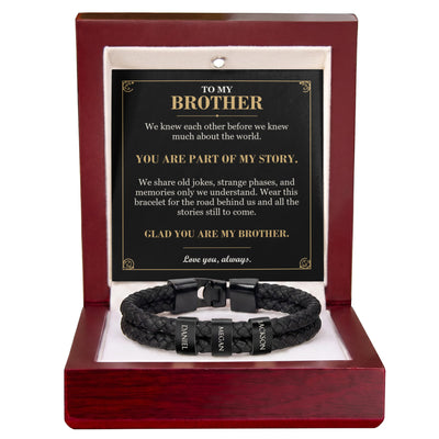Load image into Gallery viewer, To My Brother, You Are Part of My Story - Personalized Name Bracelet
