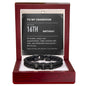 To My Grandson 16th Birthday Men's Personalized Name Bracelet from Grandma