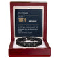 To My Son 18th Birthday Men's Personalized Name Bracelet from Mom