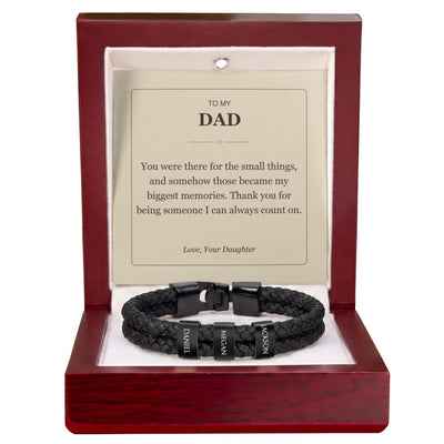 Load image into Gallery viewer, To My Dad, Someone I Can Count On - Personalized Name Bracelet
