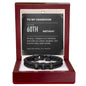 To My Grandson 60th Birthday Men's Personalized Name Bracelet from Grandma