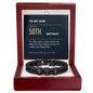 To My Son 50th Birthday Men's Personalized Name Bracelet from Mom