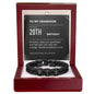 To My Grandson 20th Birthday Men's Personalized Name Bracelet from Grandma