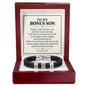 To My Bonus Son Personalized Name Bracelet - Forever Held in My Heart