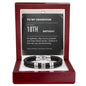 To My Grandson 18th Birthday Men's Personalized Name Bracelet from Grandma