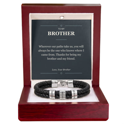 Load image into Gallery viewer, To My Brother, My Brother and My Friend - Personalized Name Bracelet
