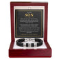 To My Son Personalized Name Bracelet - Forever in Your Corner