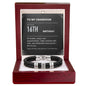 To My Grandson 16th Birthday Men's Personalized Name Bracelet from Grandma