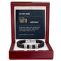 To My Son 16th Birthday Men's Personalized Name Bracelet from Mom