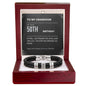 To My Grandson 50th Birthday Men's Personalized Name Bracelet from Grandma