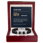 To My Son 50th Birthday Men's Personalized Name Bracelet from Mom