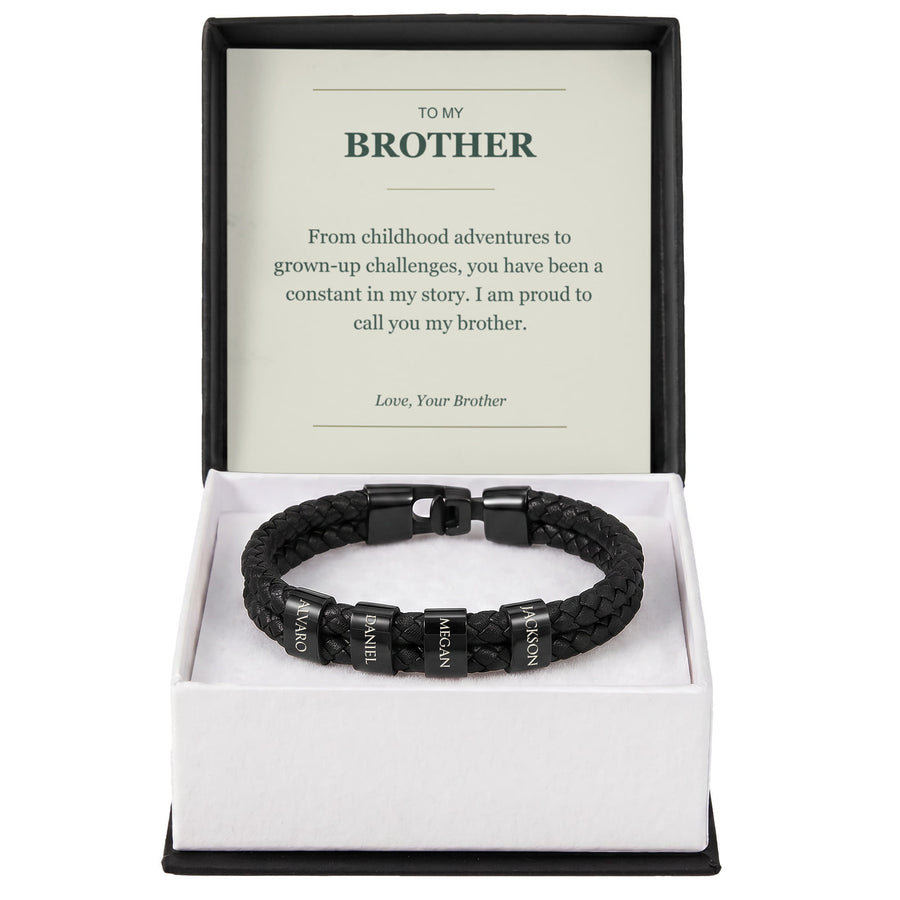 To My Brother, A Constant in My Story - Personalized Name Bracelet