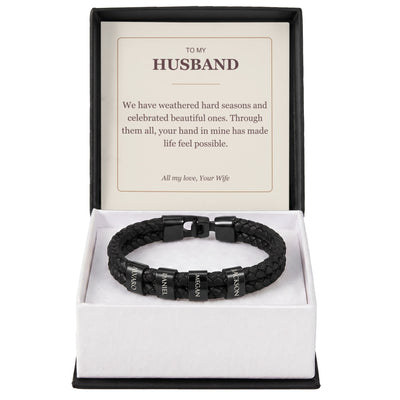 Load image into Gallery viewer, To My Husband, Through Every Season - Personalized Name Bracelet
