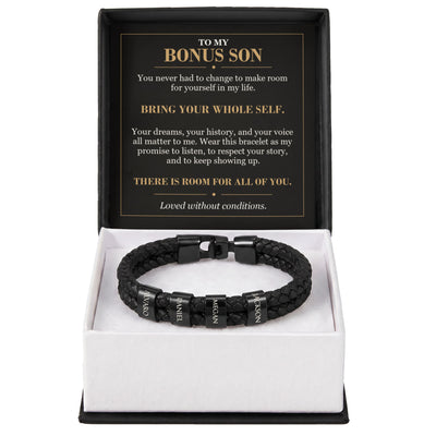 Load image into Gallery viewer, To My Bonus Son, Bring Your Whole Self - Personalized Name Bracelet
