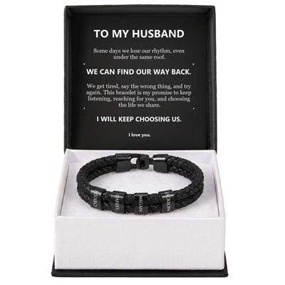 Load image into Gallery viewer, To My Husband, We Can Find Our Way Back - Personalized Name Bracelet
