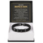 To My Bonus Son Personalized Name Bracelet - Proud to Call You Family