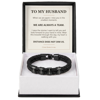 Load image into Gallery viewer, To My Husband, We Are Always a Team - Personalized Name Bracelet
