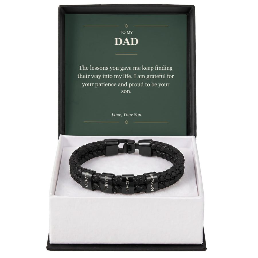 To My Dad, Proud to Be Your Son - Personalized Name Bracelet
