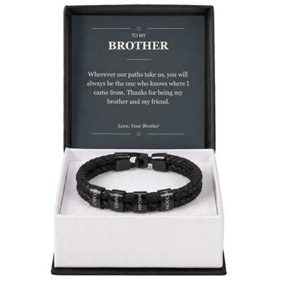 Load image into Gallery viewer, To My Brother, My Brother and My Friend - Personalized Name Bracelet
