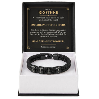 Load image into Gallery viewer, To My Brother, You Are Part of My Story - Personalized Name Bracelet
