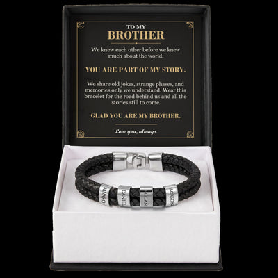 Load image into Gallery viewer, To My Brother, You Are Part of My Story - Personalized Name Bracelet
