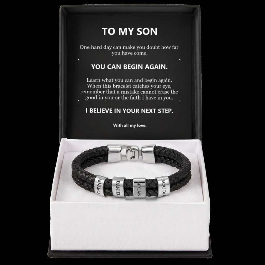To My Son Bracelet – Believe in Your Next Step