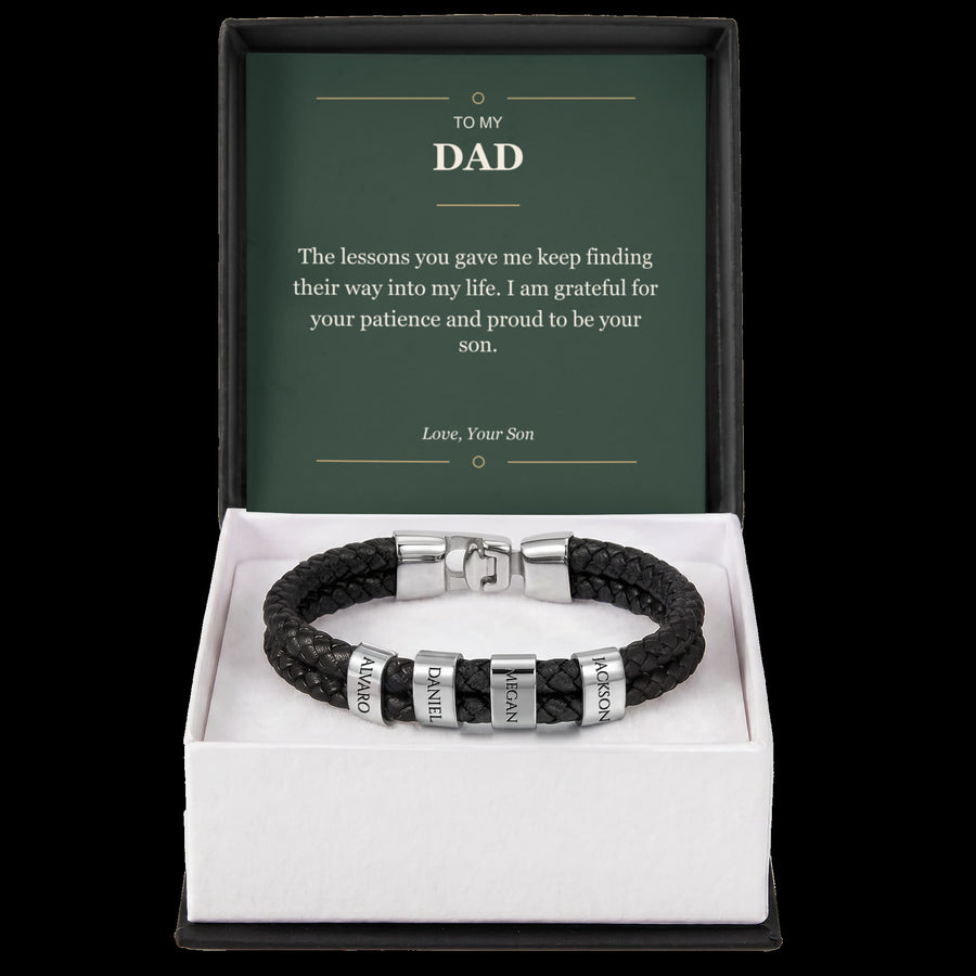To My Dad, Proud to Be Your Son - Personalized Name Bracelet