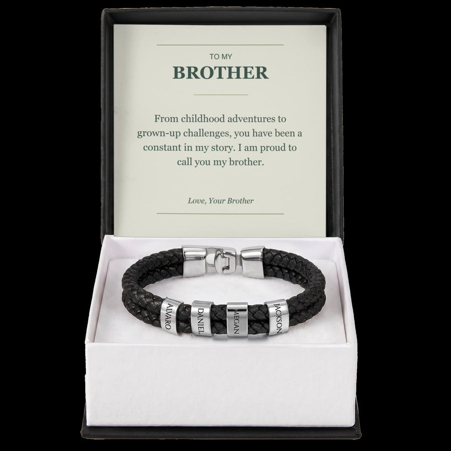To My Brother, A Constant in My Story - Personalized Name Bracelet
