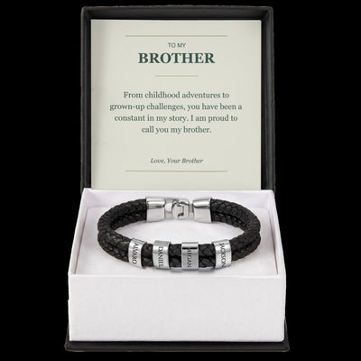 Load image into Gallery viewer, To My Brother, A Constant in My Story - Personalized Name Bracelet
