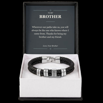 Load image into Gallery viewer, To My Brother, My Brother and My Friend - Personalized Name Bracelet
